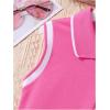 image:imageGORGLITTER Girls Dresses Cute Heart Pleated Ruffle Sleeveless Summer Casual Party Flowy Skater Tank Mini DressHot Pink