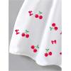 image:imageGORGLITTER Girls Dresses Cute Summer Birthday Halter Cherry Print Button Down Sleeveless Backless A Line Mini DressesWhite