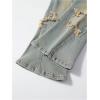 image:imageGORGLITTER Girls Flare Baggy Jeans Denim High Waisted Straight Wide Leg Bell Bottom Jeans Long Joggers PantsBlue Star