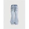 image:imageGORGLITTER Girls Flare Baggy Jeans Denim High Waisted Straight Wide Leg Bell Bottom Jeans Long Joggers PantsLight Wash