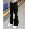 image:imageGORGLITTER Girls Flare Jeans Crossover Stretchy Denim Pants Bootcut Bell Bottoms Cute Yoga PantsBlack