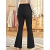image:imageGORGLITTER Girls Flare Leggings Pants High Waisted V Cross Waist Bootcut Bell Bottom Workout Yoga TrousersBlack