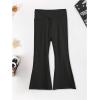 image:imageGORGLITTER Girls Flare Leggings Pants High Waisted V Cross Waist Bootcut Bell Bottom Workout Yoga TrousersBlack