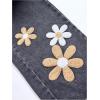 image:imageGORGLITTER Girls Floral Baggy Wide Leg Jeans Y2K Zipper Fly Washed Denim Pants with PocketsBlack