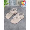 image:imageGORGLITTER Girls Flower Sandals Open Toe T Strap Sandals Summer Vacation Beach SlidesBeige