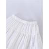 image:imageGORGLITTER Girls Flowy Maxi Skirt High Waisted Tiered Ruffle Swing A Line Long SkirtWhite
