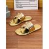 image:imageGORGLITTER Girls Gold Thong Sandals Metallic Flip Flops Buckle Open Toe Summer Beach Slip On SlidesGold