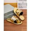 image:imageGORGLITTER Girls Gold Thong Sandals Metallic Flip Flops Buckle Open Toe Summer Beach Slip On SlidesGold