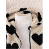 image:imageGORGLITTER Girls Heart Zip Up Hoodie Long Sleeve Cute Fuzzy Jacket Winter Coat Trendy Hooded SweatshirtApricot