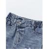 image:imageGORGLITTER Girls Jean Skirts Raw Trim Ripped Denim Midi Skirt Kids Asymmetrical Hem Long Skirts with PocketsMedium Wash