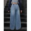 image:imageGORGLITTER Girls Jeans Wide Leg Elastic High Waisted Denim Baggy Pants with Pockets Streetwear Fall TrendyMedium Wash
