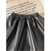 image:imageGORGLITTER Girls Leather Skirt Elastic Waist Party Birthday Mini Tulle SkirtsBlack