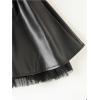 image:imageGORGLITTER Girls Leather Skirt Elastic Waist Party Birthday Mini Tulle SkirtsBlack