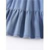 image:imageGORGLITTER Girls Maxi Skirt Denim Jean Skirts Cute Ruffle Hem Long Skirt Fashion Trendy Western A Line Midi SkirtsMedium Wash