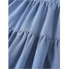 image:imageGORGLITTER Girls Maxi Skirt Denim Jean Skirts Cute Ruffle Hem Long Skirt Fashion Trendy Western A Line Midi SkirtsMedium Wash