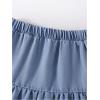 image:imageGORGLITTER Girls Maxi Skirt Denim Jean Skirts Cute Ruffle Hem Long Skirt Fashion Trendy Western A Line Midi SkirtsMedium Wash