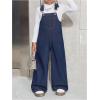 image:imageGORGLITTER Girls Overalls Jeans Denim Cute Fashion Trendy Bow Wide Leg Dungarees Denim Pants JumpsuitsDark Wash