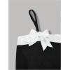 image:imageGORGLITTER Girls Party Dress Bow A Line Color Block Sleeveless Cute Ruffle Birthday Summer Formal Elegant Mini DressesBlack