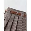 image:imageGORGLITTER Girls Plaid Skirt Gingham Pleated High Waisted Y2k Vintage Preppy Uniform Tennis Mini SkirtsBrown