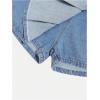 image:imageGORGLITTER Girls Pleated Denim Skirt Cute Summer Shorts Vintage Ruffle Preppy High Waisted Jeans Skorts Medium Wash 11 Years