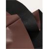 image:imageGORGLITTER Girls Pleated Leather Skirt Cute Elastic High Waisted Preppy Flared A Line Skater SkirtsBrown