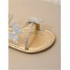 image:imageGORGLITTER Girls Sandals Butterfly Clear Rhinestone Glitter Flat Sandals Summer Beach Vacation Sandal SlipperRose Gold