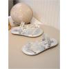 image:imageGORGLITTER Girls Sandals Butterfly Clear Rhinestone Glitter Flat Sandals Summer Beach Vacation Sandal SlipperSilver