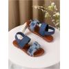 image:imageGORGLITTER Girls Sandals Summer Beach Cute Closed Toe Strappy Jean Denim Ankle Strap Bridal Vacation Flat SandalsBlue
