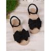 image:imageGORGLITTER Girls Sandals Summer Beach Dressy Bow Ankle Strap Close Toe Sandals Open Toe Bridal Cute Vacation SandalsBlack