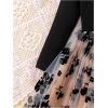 image:imageGORGLITTER Girls Short Dress Cute Floral Mesh Ruffle Long Sleeve Fall Casual Birthday Party Flowy Skater Peplum DressBlack