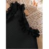 image:imageGORGLITTER Girls Sleeveless Tees Crop Tops Round Neck Ribbed Knit Cute Tank TopBlack