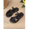 image:imageGORGLITTER Girls Sparkly Butterfly Sandals Strappy Open Toe Dressy Cute Summer Flat SlidesBlack