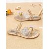 image:imageGORGLITTER Girls Sparkly Butterfly Strappy Sandals Rhinestone Open Toe Dressy Cute Summer Flat SlidesGold