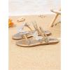 image:imageGORGLITTER Girls Sparkly Butterfly Strappy Sandals Rhinestone Open Toe Dressy Cute Summer Flat SlidesGold