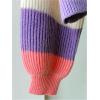 image:imageGORGLITTER Girls Striped Sweaters Color Block Lantern Long Sleeve Chunky Pullover Cute Fall OutfitsMauve Purple