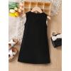 image:imageGORGLITTER Girls Summer Dresses Cute Bow Sleeveless Round Neck A Line Tank Short Dresses SundressBlack