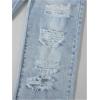 image:imageGORGLITTER Girls Wide Leg Baggy Jeans Cute High Waist Ripped Distressed Elastic Denim Pants Bottoms with PocketsLight Blue