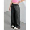 image:imageGORGLITTER Girls Wide Leg Jeans Smocked High Waist Loose Denim PantsBlack