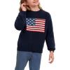 image:imageGORGLITTER Girls American Flag Graphic Sweater Crewneck Long Sleeve Knit Pullover TopsRoyal Blue