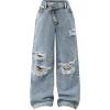 image:imageGORGLITTER Girls Baggy Jeans Ripped Distressed High Waisted Wide Leg Denim Pants Cute Y2K StreetwearMedium Wash
