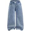 image:imageGORGLITTER Girls Baggy Jeans Wide Leg Cute Rhinestone High Elastic Waisted Denim Pants Y2K Boyfriend Skater StreetwearMedium Wash