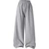 image:imageGORGLITTER Girls Baggy Wide Leg Sweatpants Low Rise Cute Fall Fashion Sweat Pants with PocketsLight Grey
