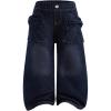 image:imageGORGLITTER Girls Bow Jeans Baggy Wide Leg Straight Leg High Waist Jeans Pants JoggersDark Wash