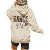 image:imageGORGLITTER Girls Cheetah Hoodies Fall Casual Cute Leopard Animal Letter Print Long Sleeve Halloween Hooded SweatshirtApricot