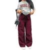 image:imageGORGLITTER Girls Cute Clothes 2 Piece Summer Sets Outfits Short Sleeve Y2K Tees Tops and Wide Leg Baggy Cargo PantsMulticolor