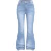 image:imageGORGLITTER Girls Flare Jeans High Waisted Bell Bottom Denim Pants with PocketsLight Wash Blue