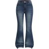 image:imageGORGLITTER Girls Flare Jeans High Waisted Bell Bottom Denim Pants with PocketsMedium Wash