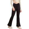 image:imageGORGLITTER Girls Flare Leggings Pants High Waisted V Cross Waist Bootcut Bell Bottom Workout Yoga TrousersBlack