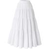 image:imageGORGLITTER Girls Flowy Maxi Skirt High Waisted Tiered Ruffle Swing A Line Long SkirtWhite
