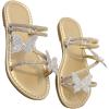 image:imageGORGLITTER Girls Sandals Butterfly Clear Rhinestone Glitter Flat Sandals Summer Beach Vacation Sandal SlipperRose Gold